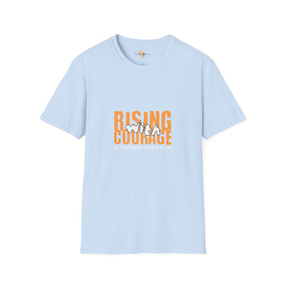 Rising with courage unisex softstyle tee