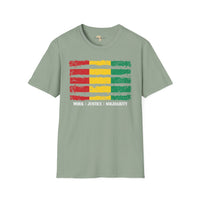 Guinean strip unisex softstyle tee Funky African
