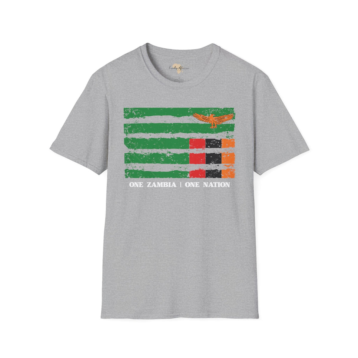 Zambia strip unisex softstyle tee Funky African