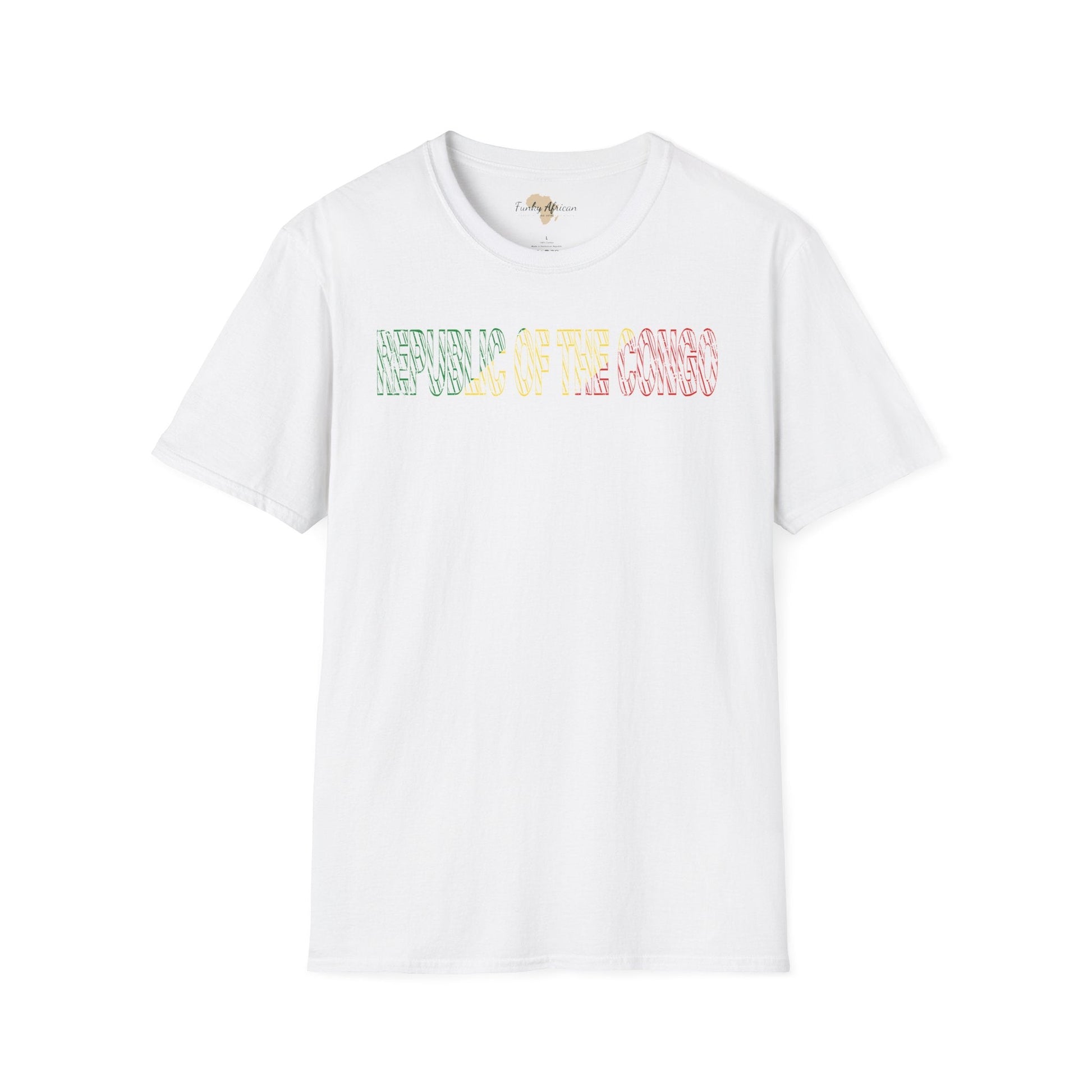 Republic of the Congo text unisex softstyle tee Funky African