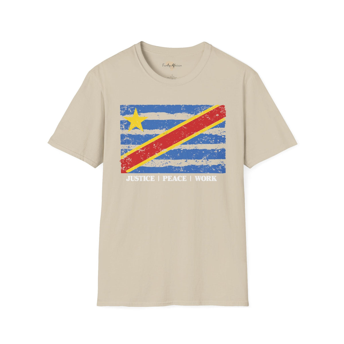 DR Congo strip unisex softstyle tee Funky African