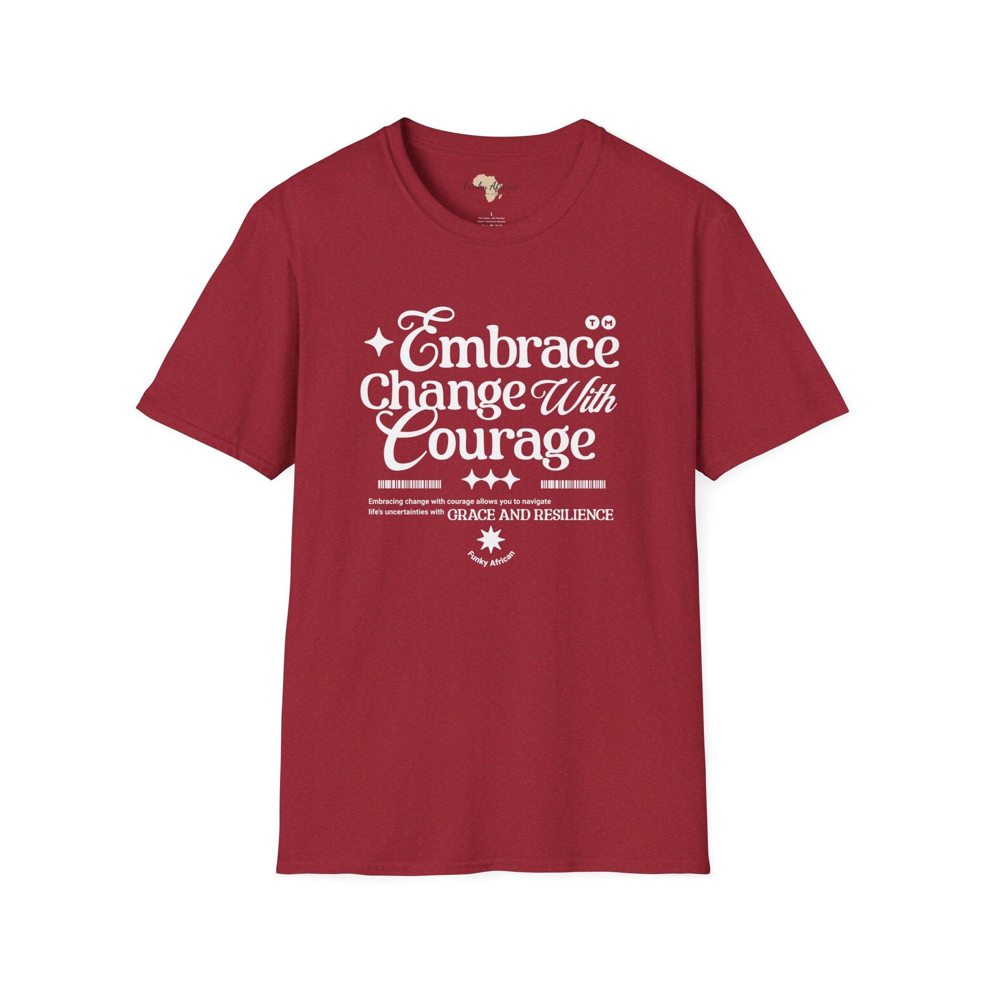 Embrace change unisex softstyle tee Funky African