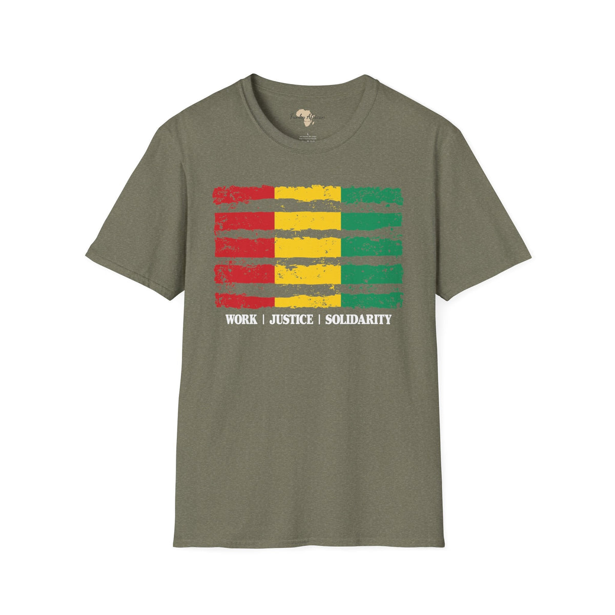 Guinean strip unisex softstyle tee Funky African