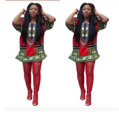 African style digital print shirt Funky African