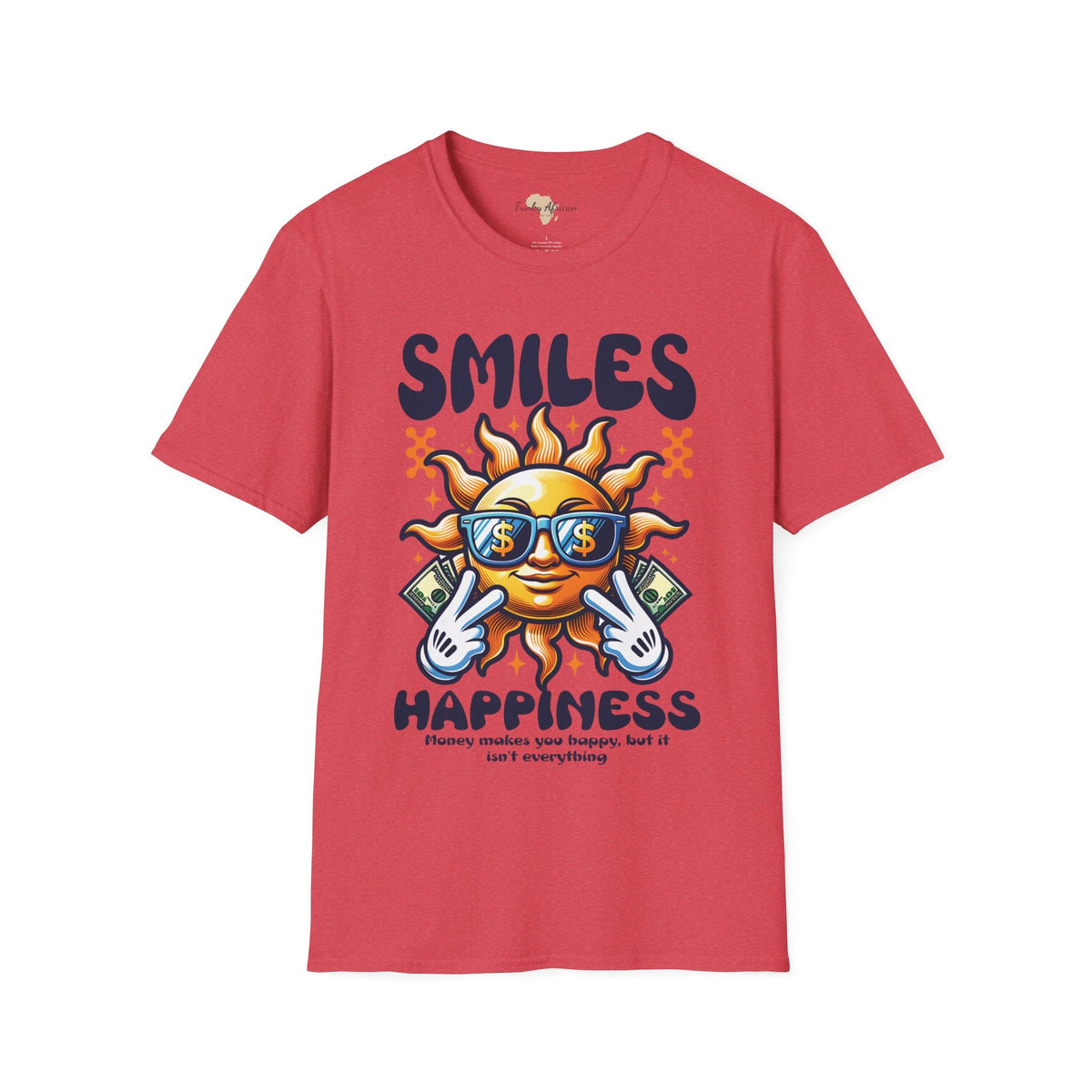 Smiles and happiness unisex softstyle tee Funky African