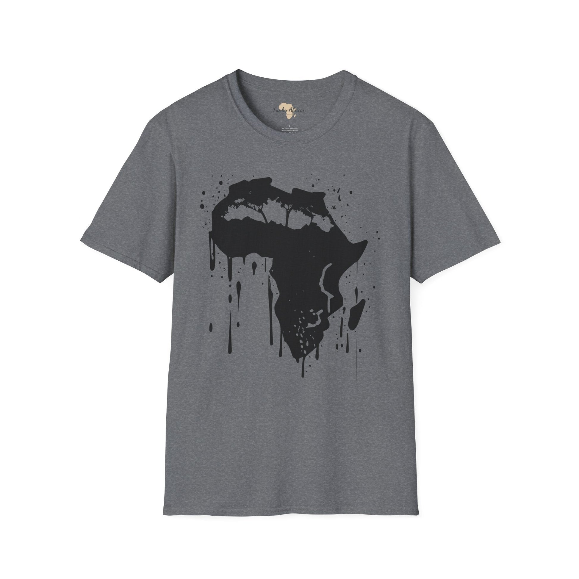African map graffiti unisex softstyle tee Funky African