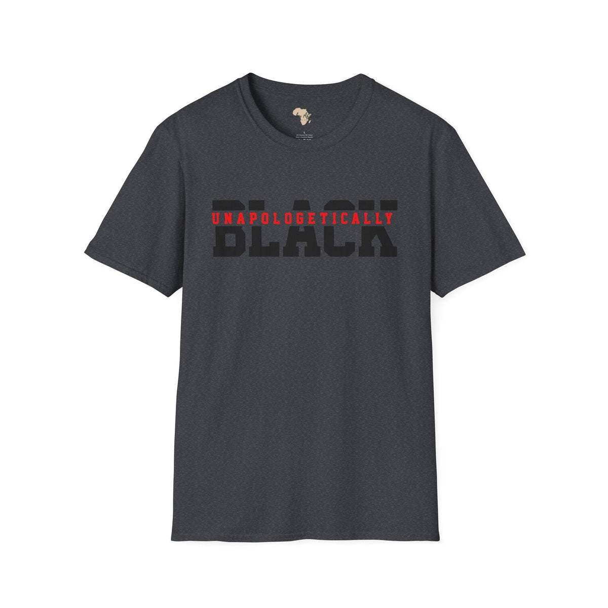 Unapologetically black unisex softstyle tee Funky African