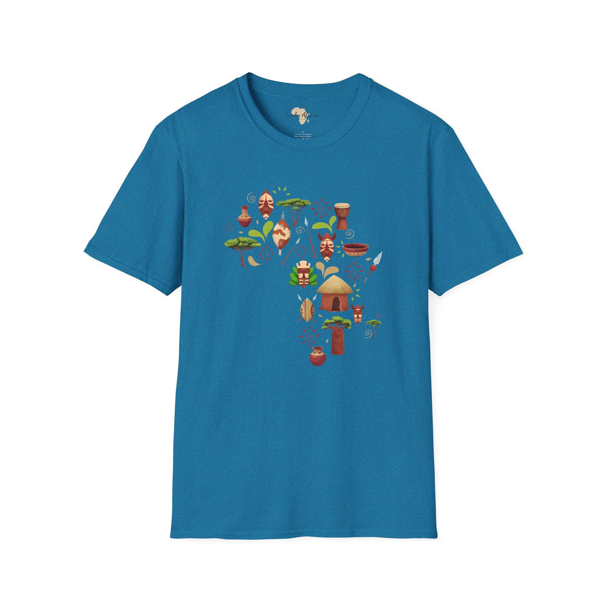 African map unisex softstyle tee Funky African
