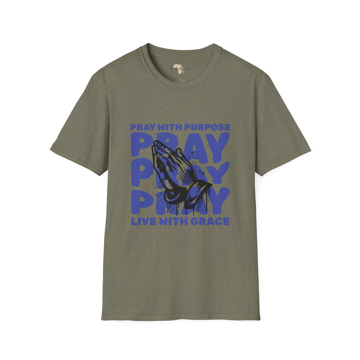 Pray with purpose unisex softstyle tee Funky African
