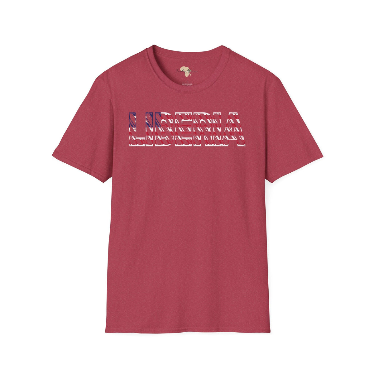 Liberia text unisex softstyle tee Funky African