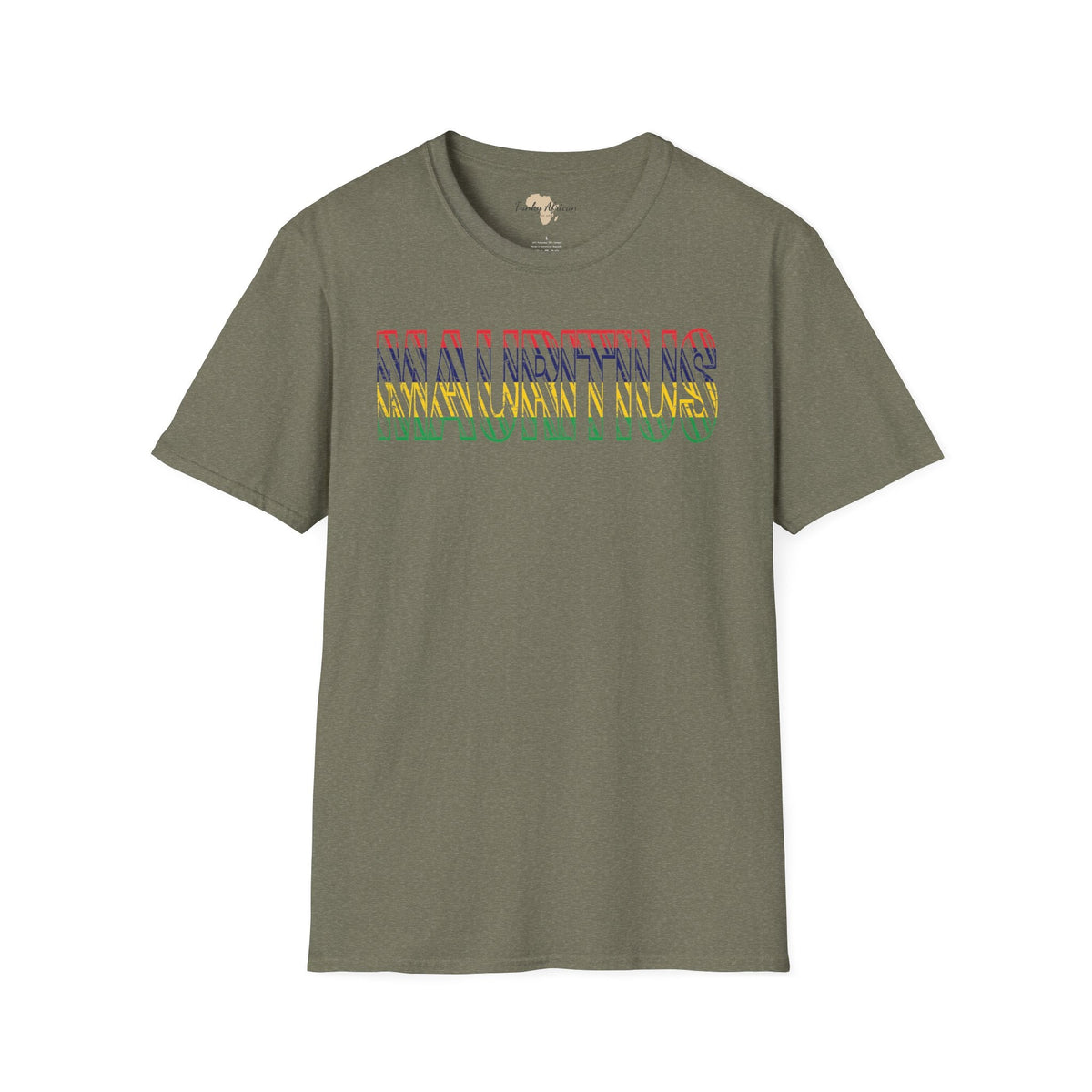 Mauritius text unisex softstyle tee Funky African