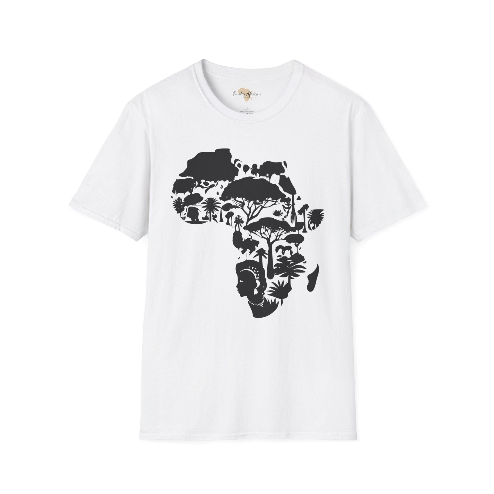 African map unisex softstyle tee Funky African
