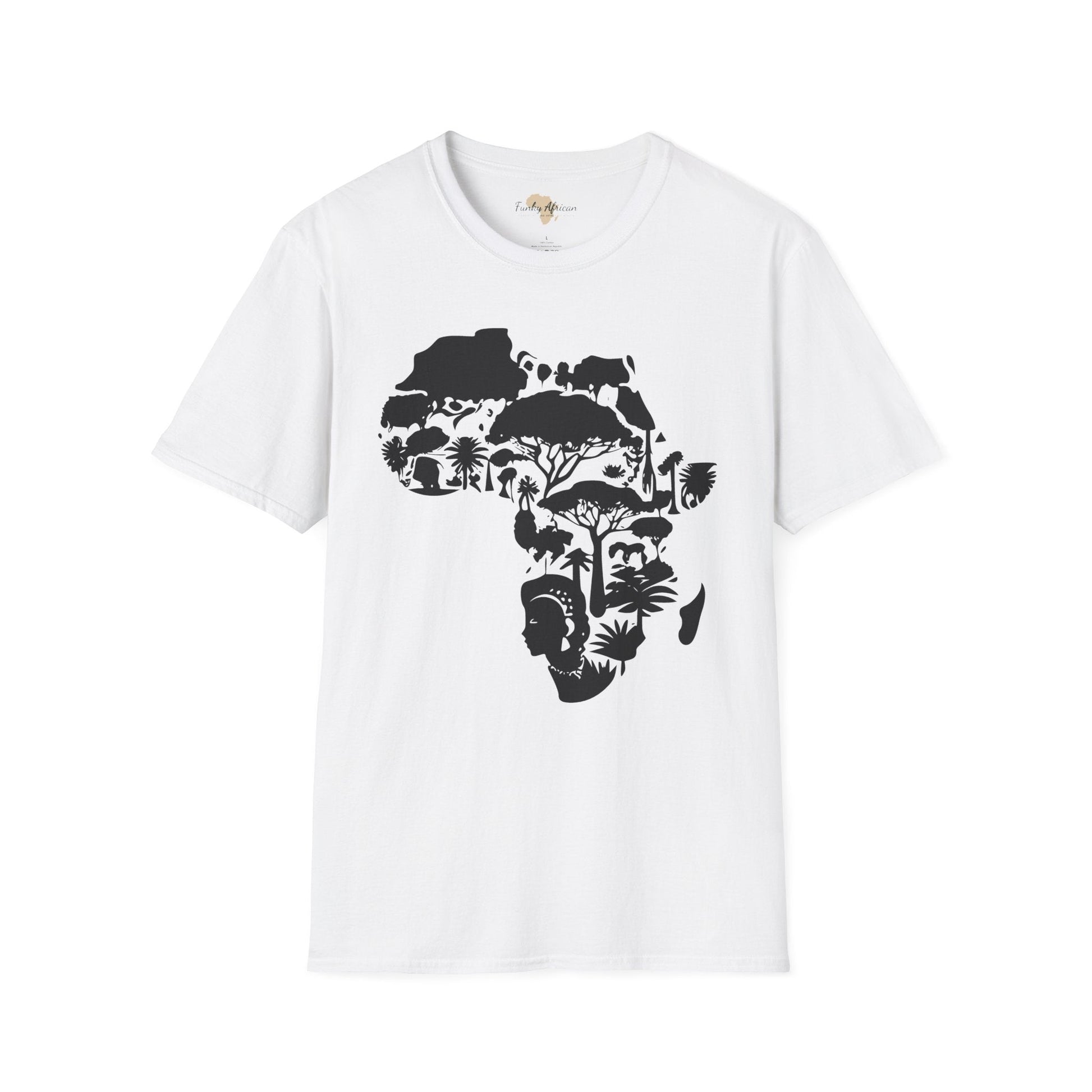 African map unisex softstyle tee Funky African