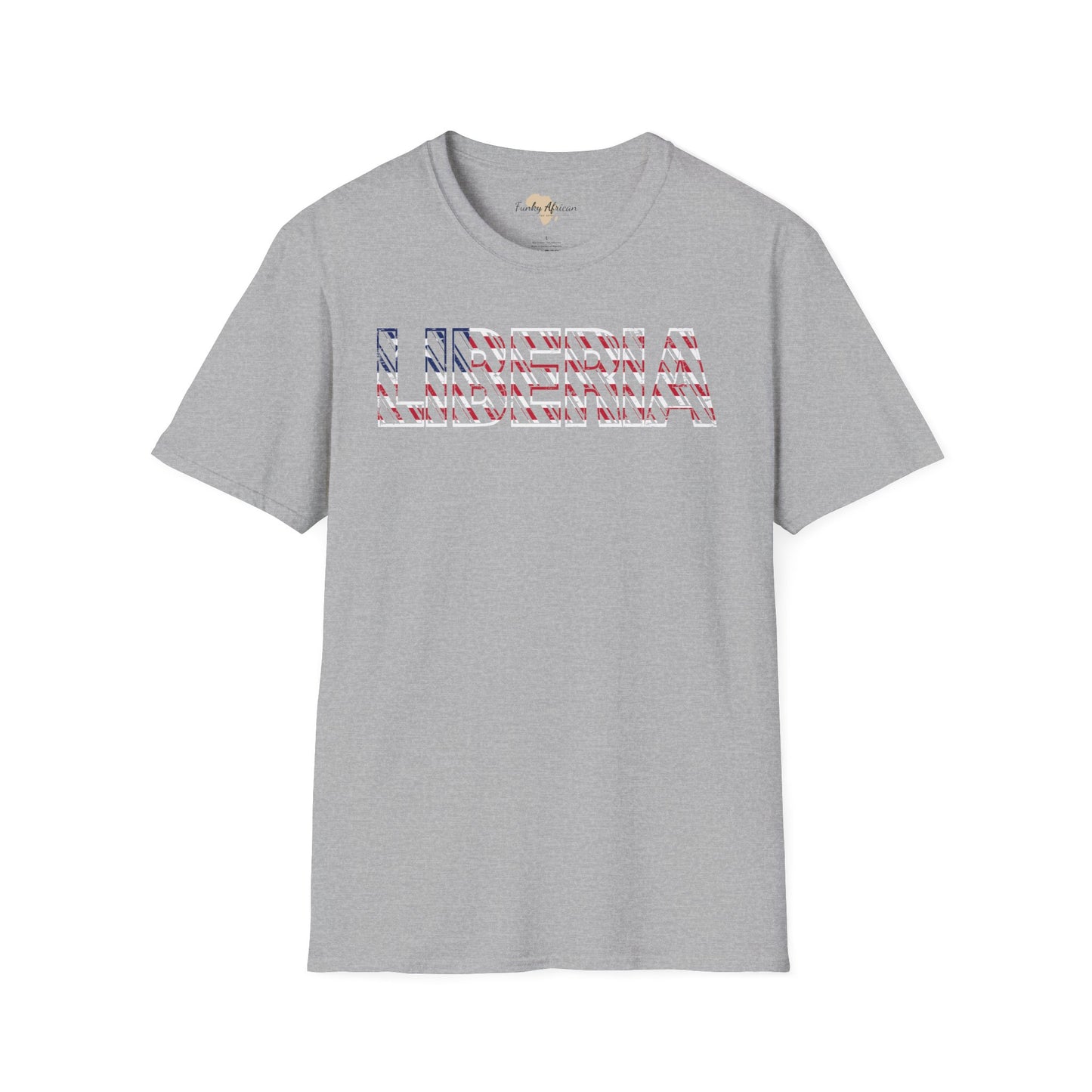 Liberia text unisex softstyle tee