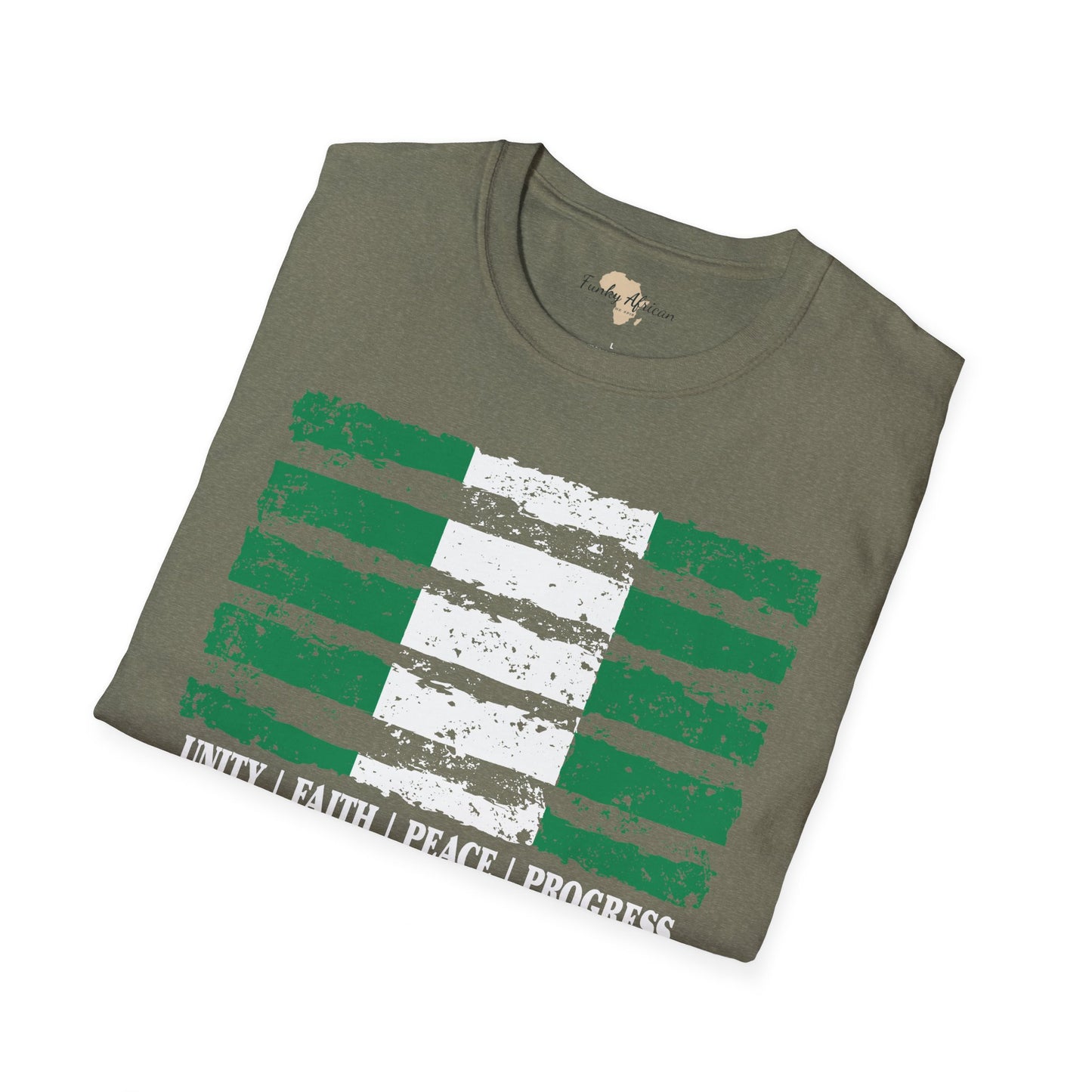 Nigeria strip unisex softstyle tee