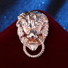 Vintage African Prairie Lion King Brooch Men's Suit Ornament Funky African