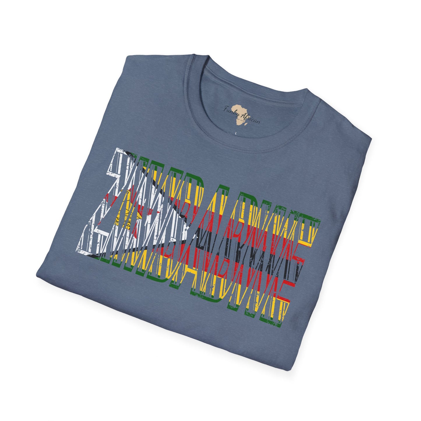 Zimbabwe text unisex softstyle tee