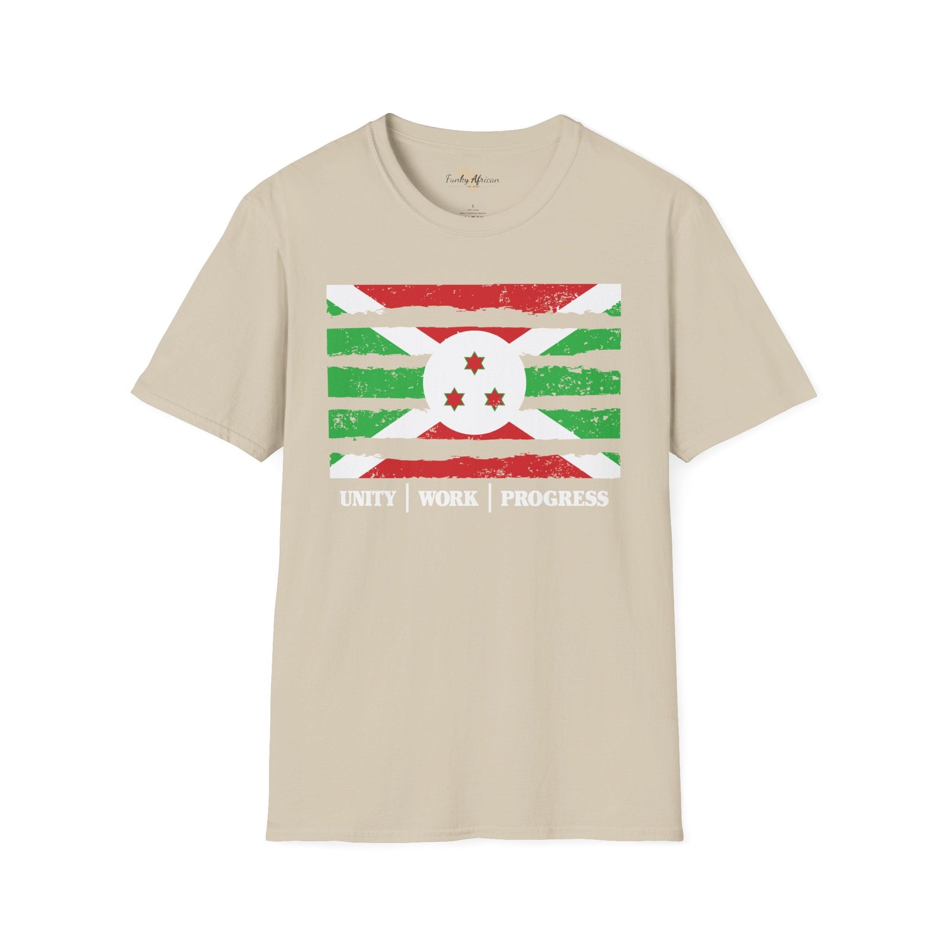 Burundi strip unisex softstyle tee Funky African