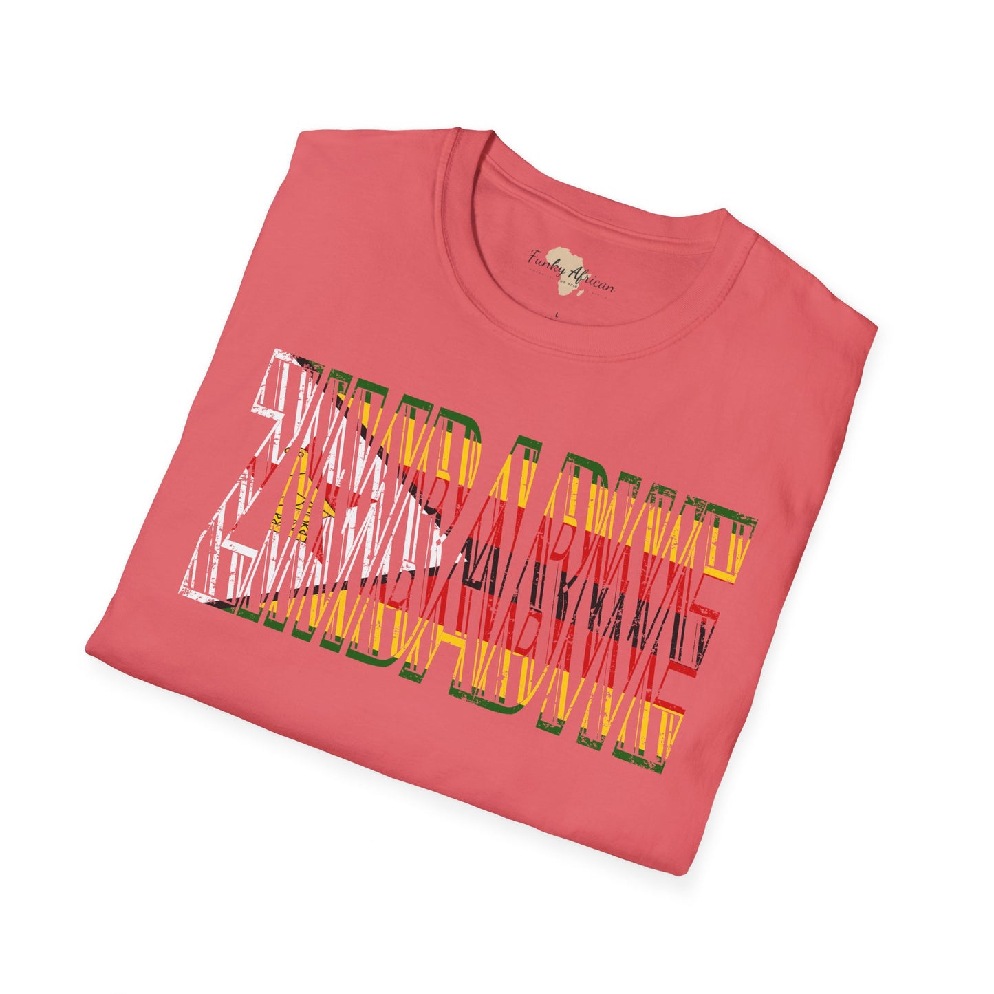 Zimbabwe text unisex softstyle tee