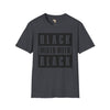 Black mixed with black unisex softstyle tee Funky African