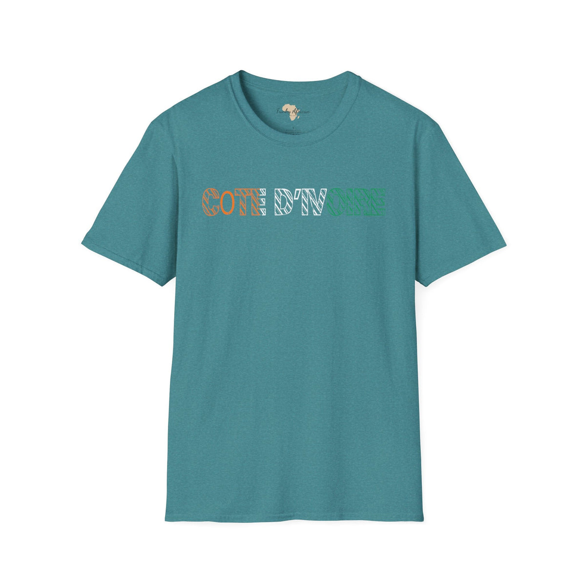 Côte d'Ivoire text unisex softstyle tee Funky African