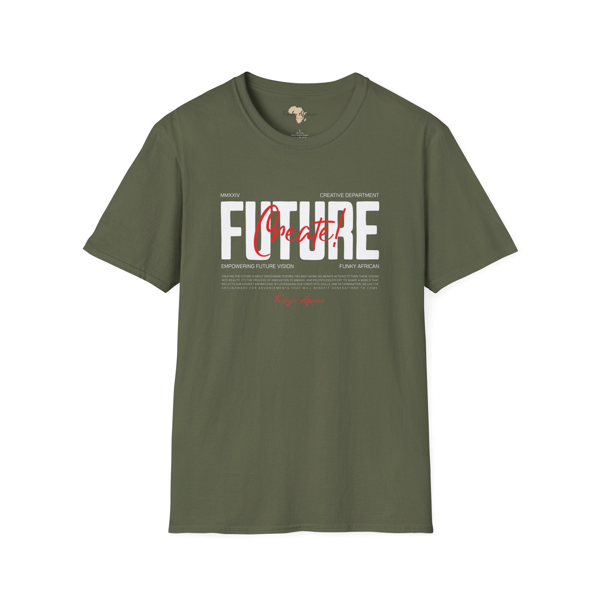 Create your future unisex softstyle tee Funky African