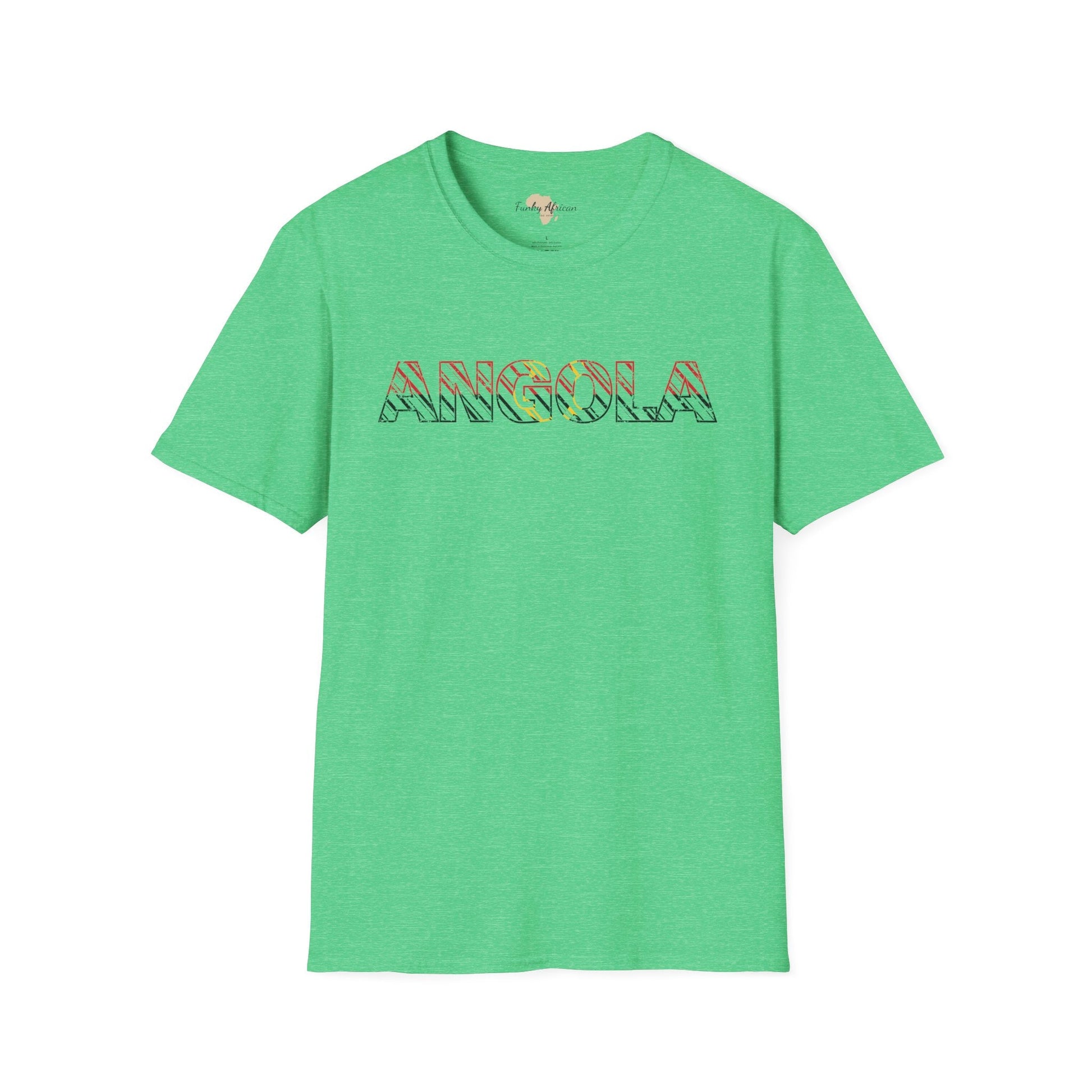 Angola text unisex softstyle tee Funky African