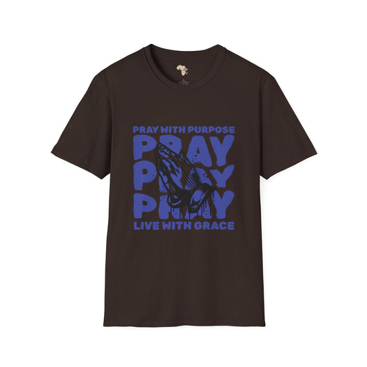 Pray with purpose unisex softstyle tee Funky African