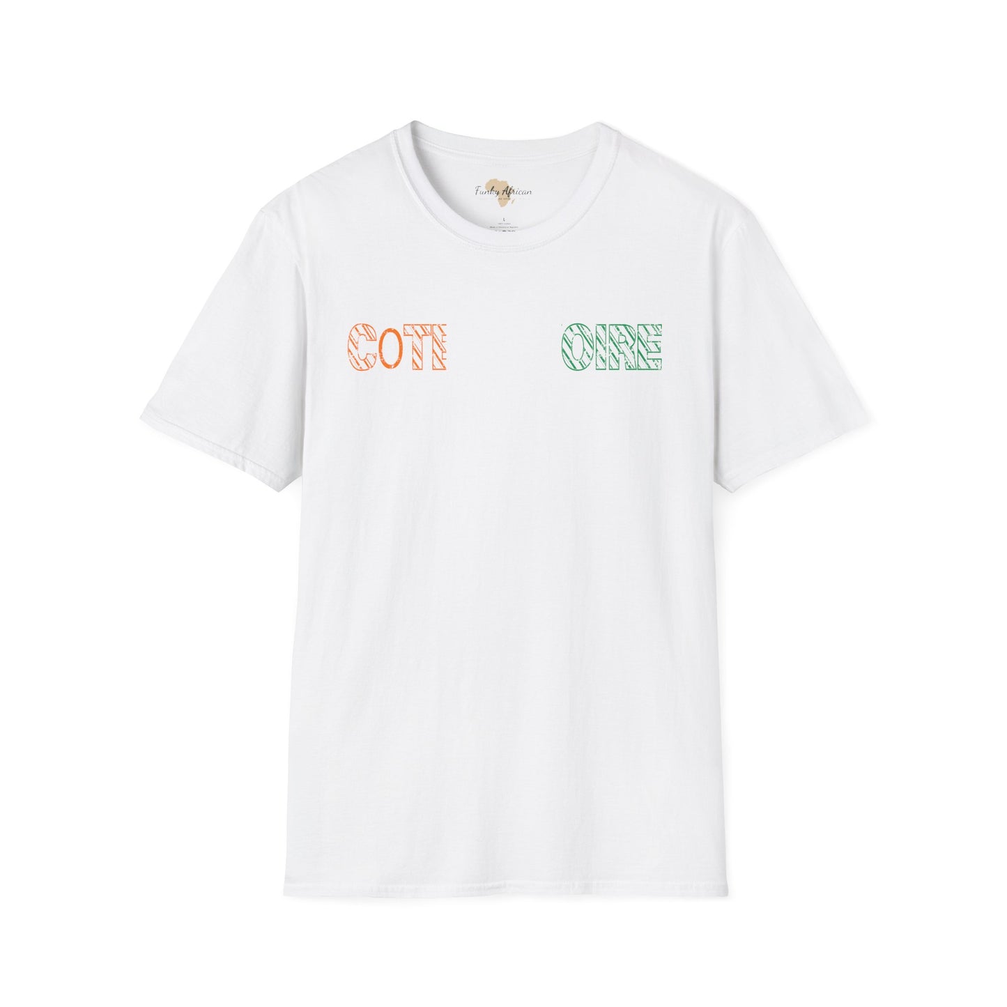 Côte d'Ivoire text unisex softstyle tee