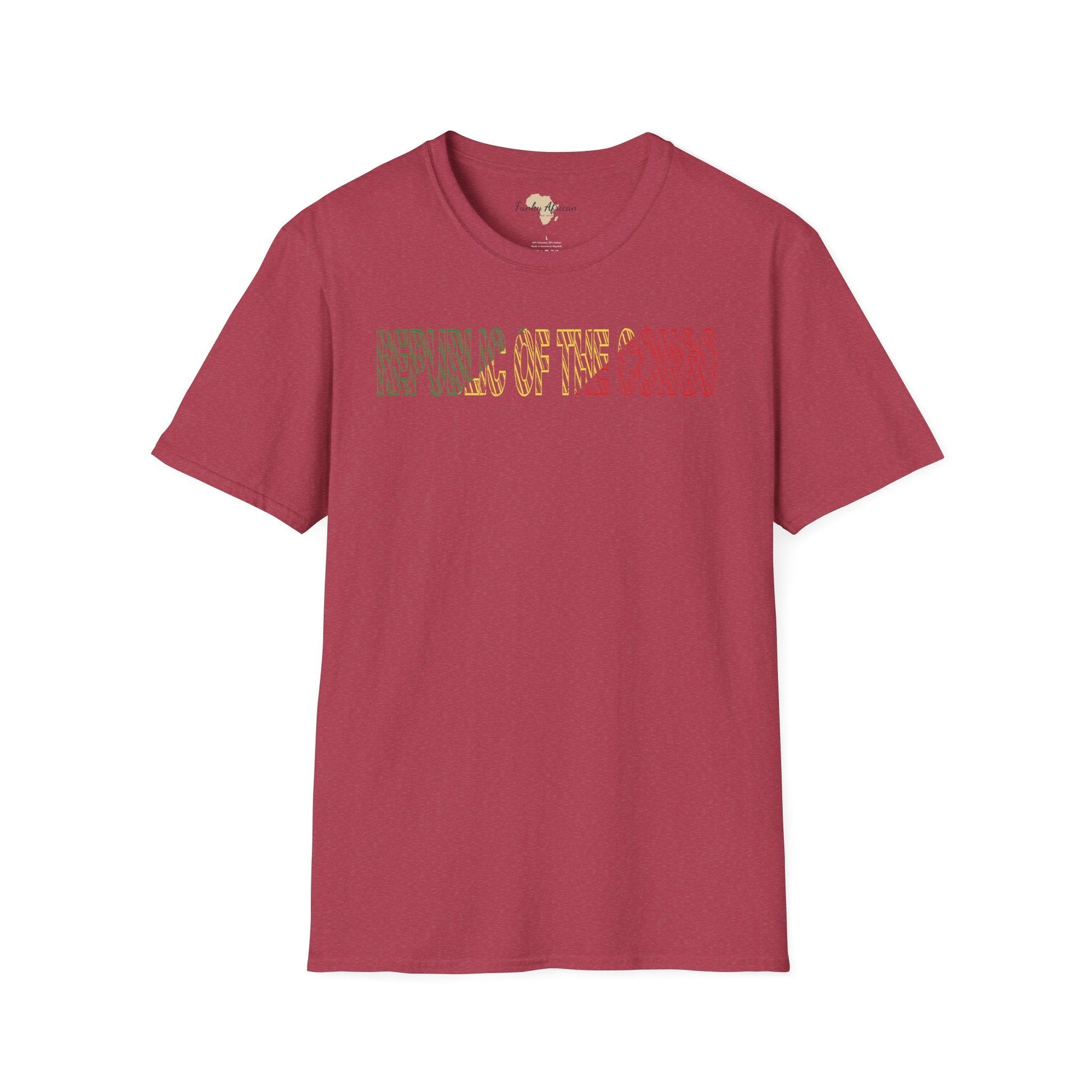 Republic of the Congo text unisex softstyle tee Funky African