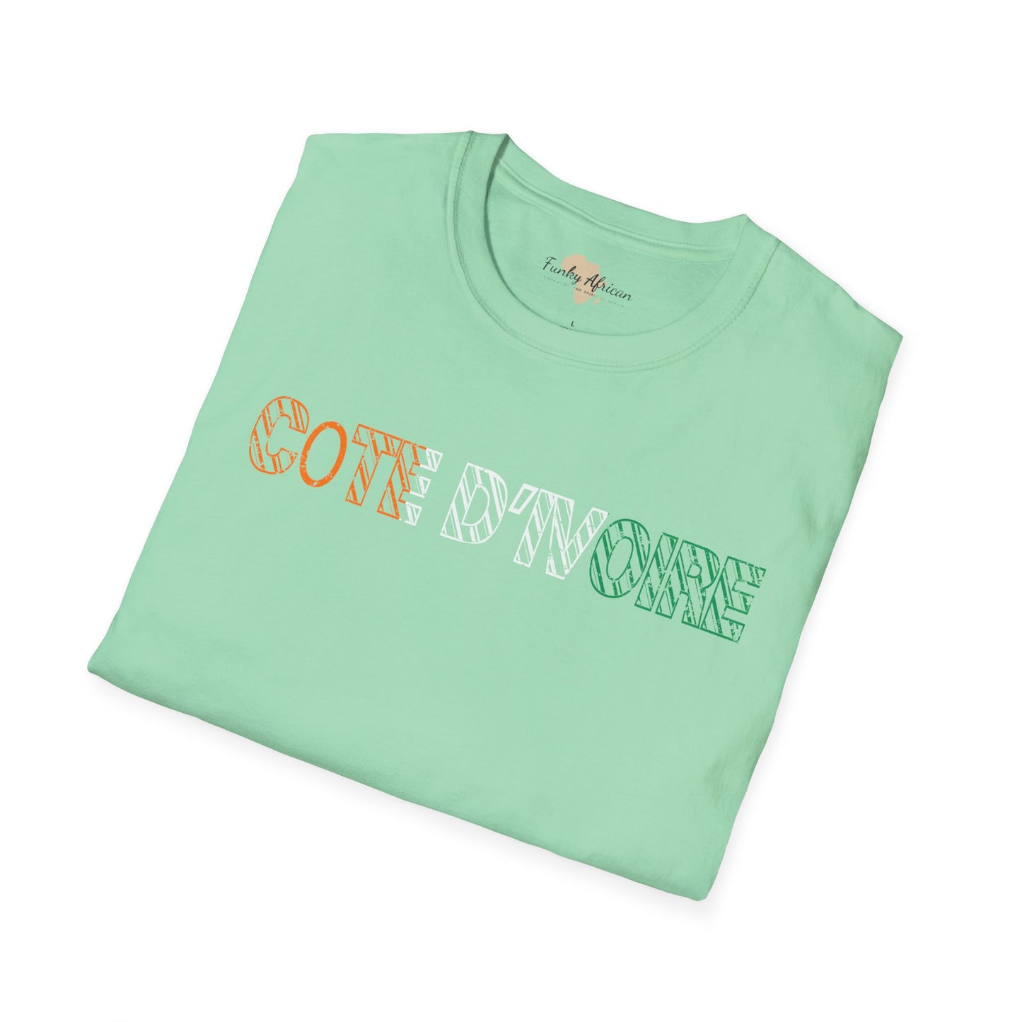 Côte d'Ivoire text unisex softstyle tee