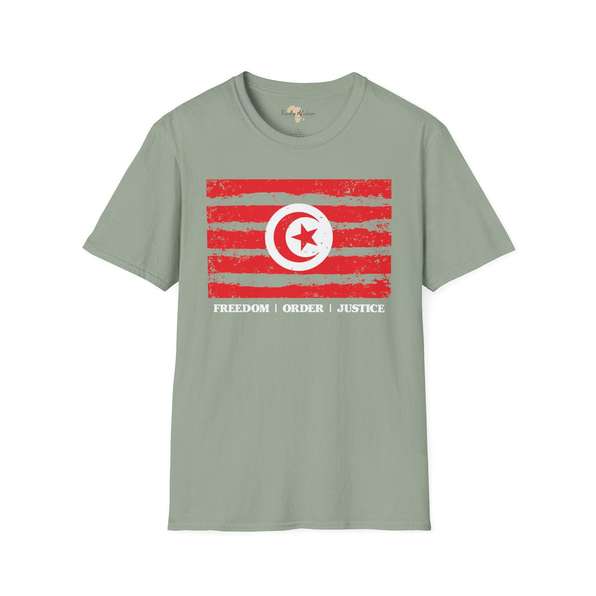 Tunisia strip unisex softstyle tee Funky African