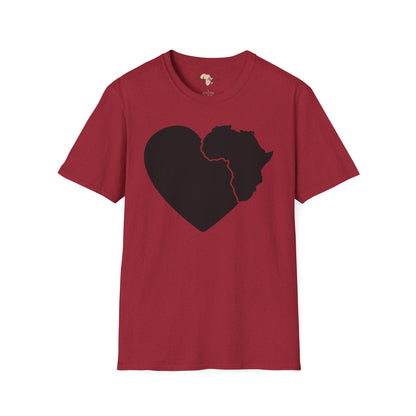 Love, Africa graffiti unisex softstyle tee