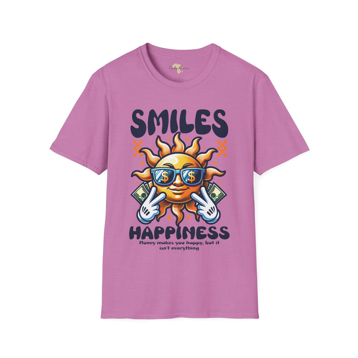 Smiles and happiness unisex softstyle tee Funky African