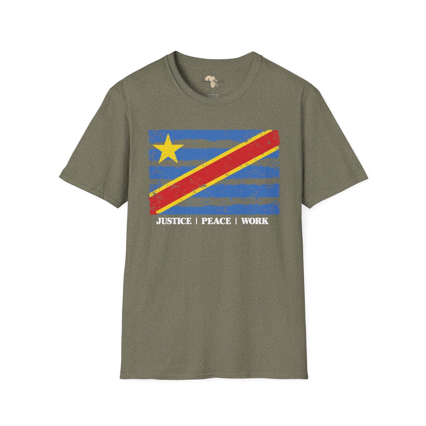 DR Congo strip unisex softstyle tee