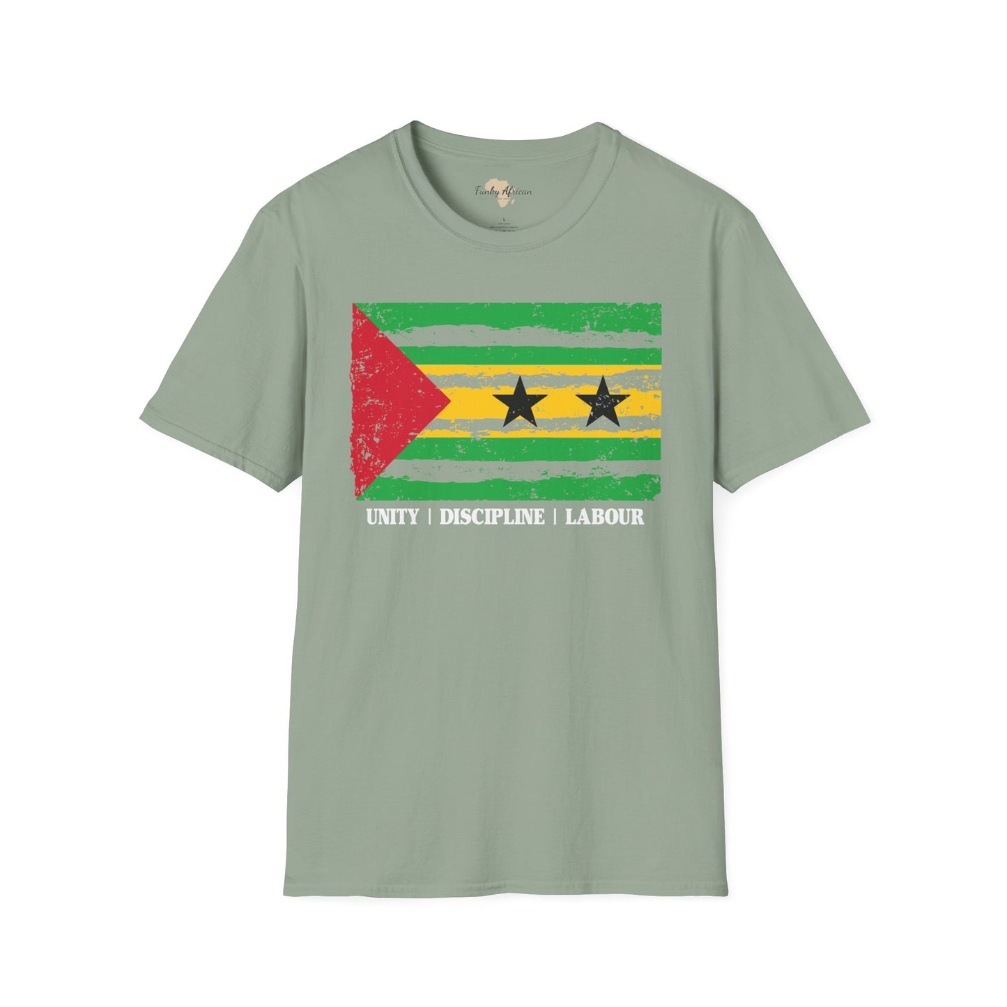 São Tomé and Príncipe strip unisex softstyle tee