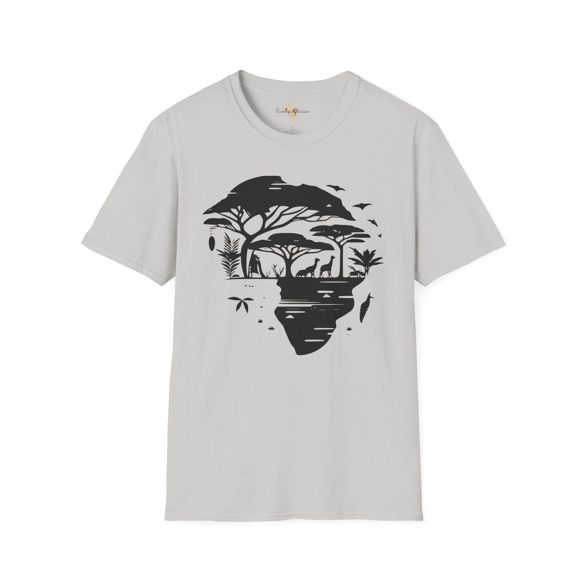 African map graffiti unisex softstyle tee Funky African