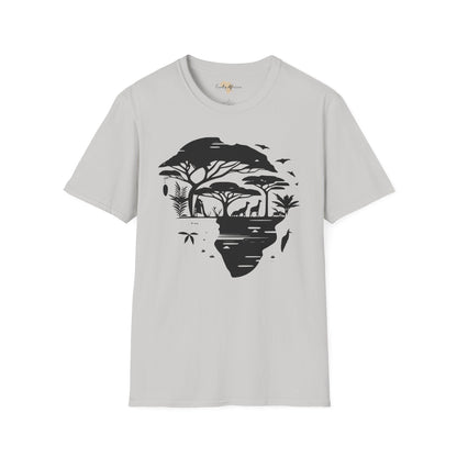 African map graffiti unisex softstyle tee