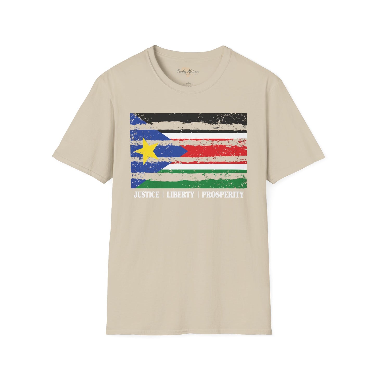 South Sudan strip unisex softstyle tee