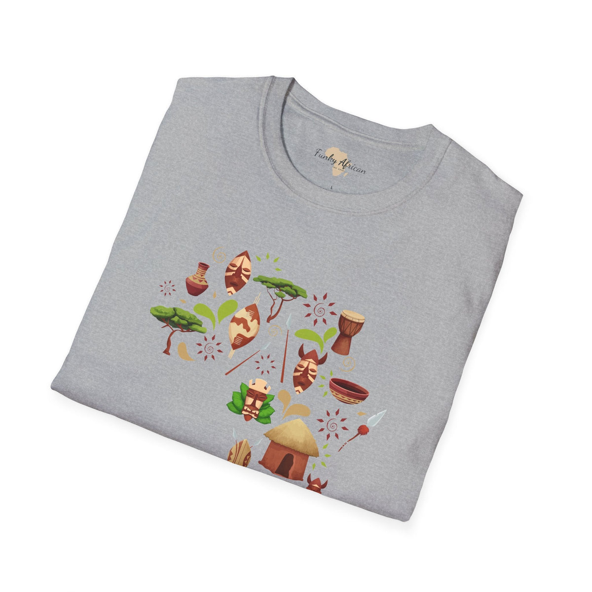 African map unisex softstyle tee Funky African