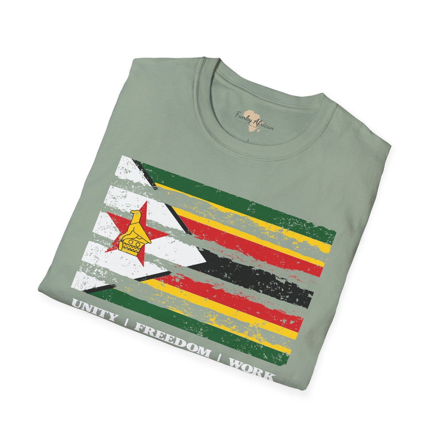 Zimbabwe strip unisex softstyle tee