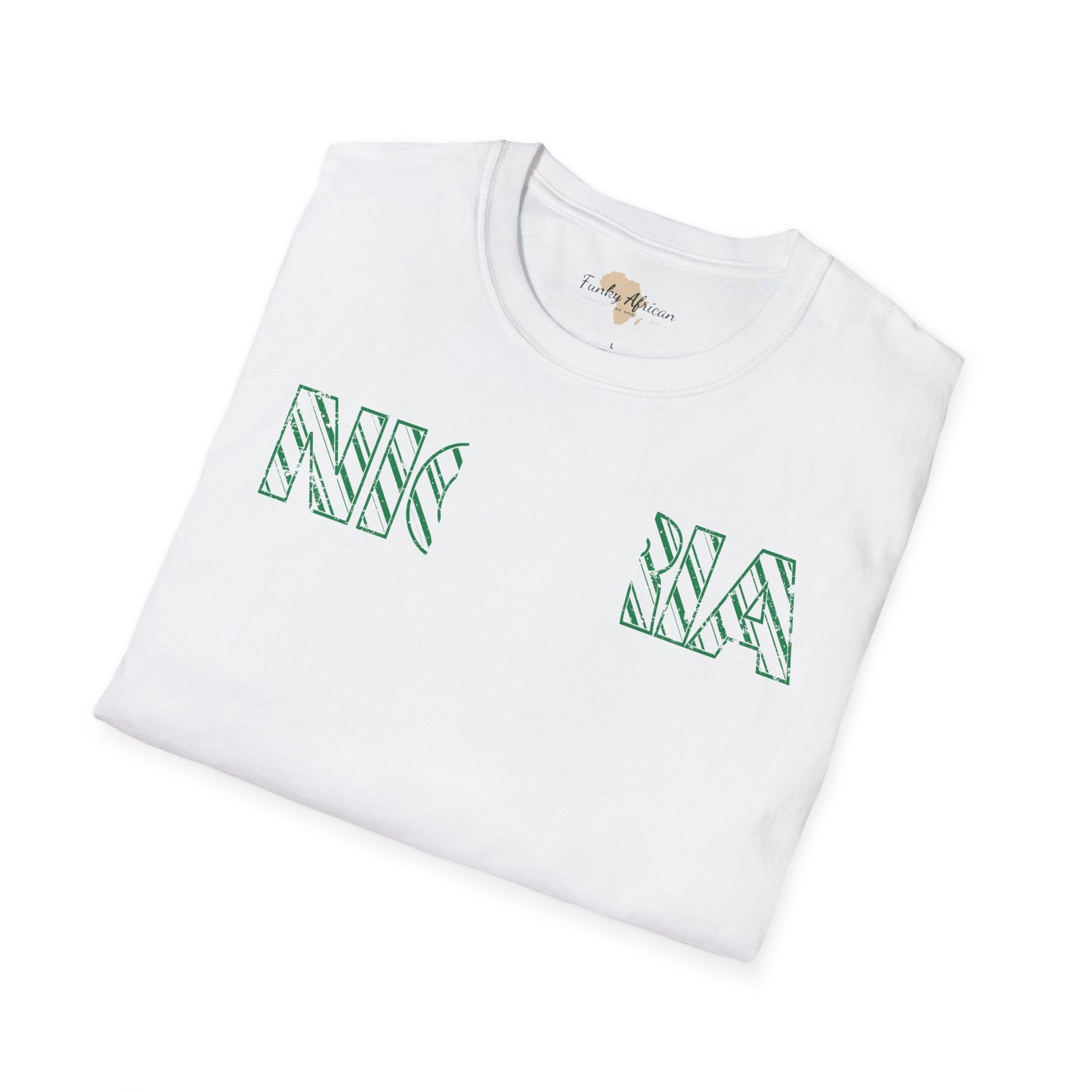 Nigeria text unisex softstyle tee