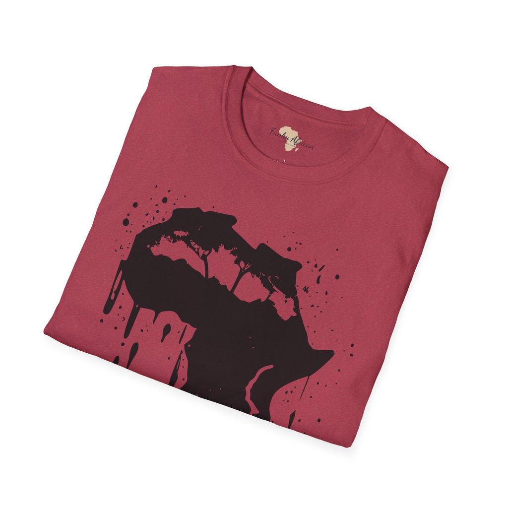 African map graffiti unisex softstyle tee Funky African