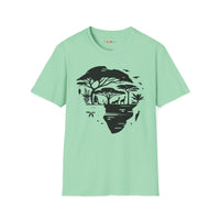 African map graffiti unisex softstyle tee Funky African