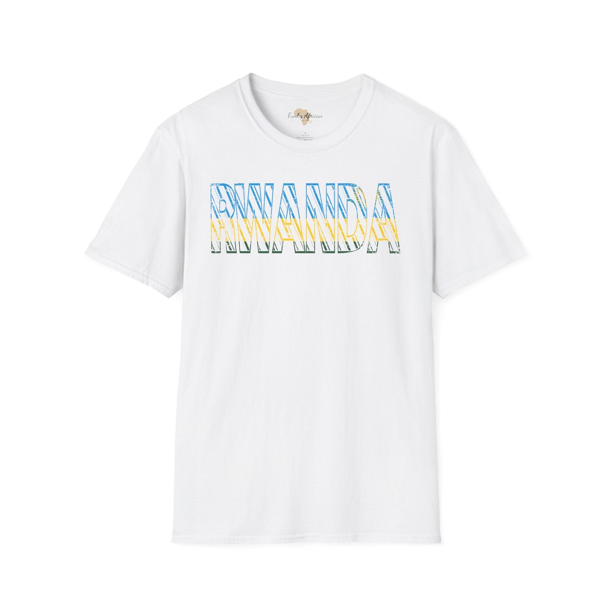 Rwanda text unisex softstyle tee Funky African