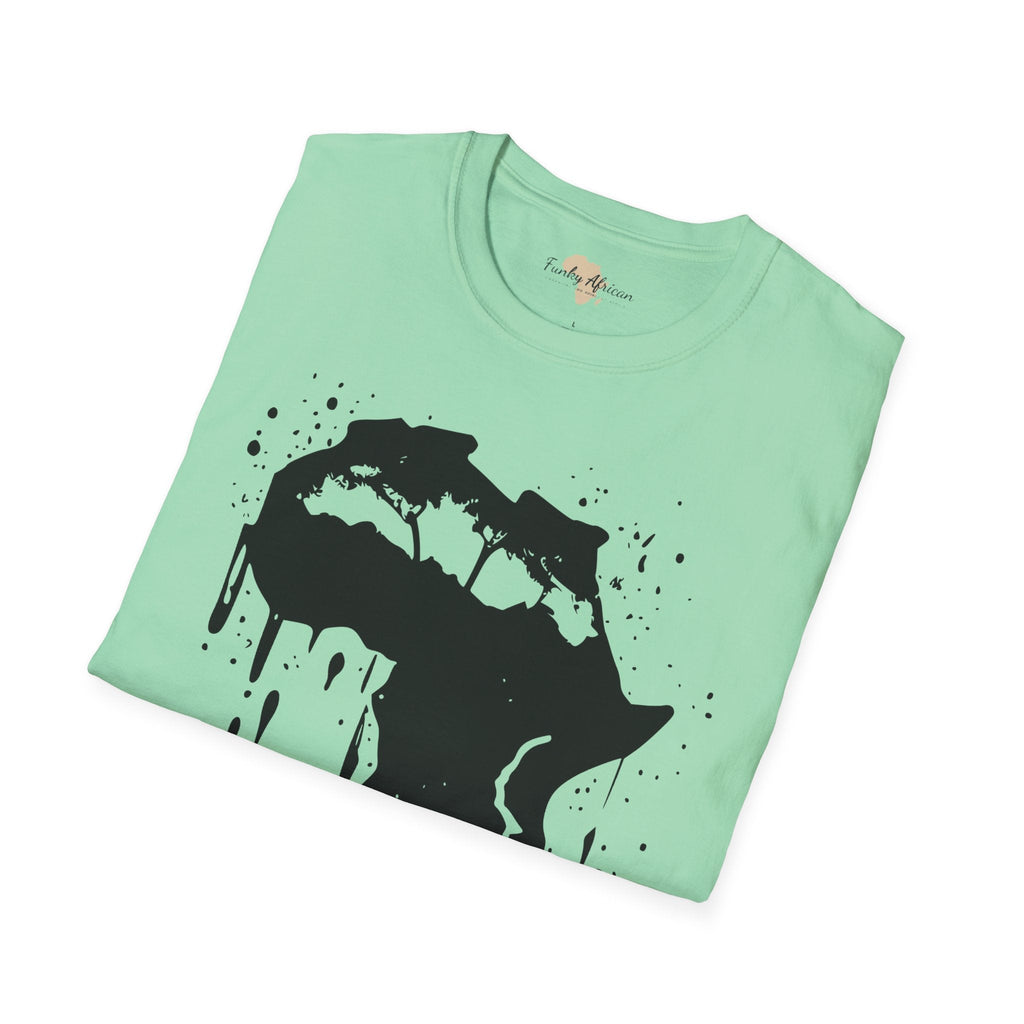 African map graffiti unisex softstyle tee Funky African