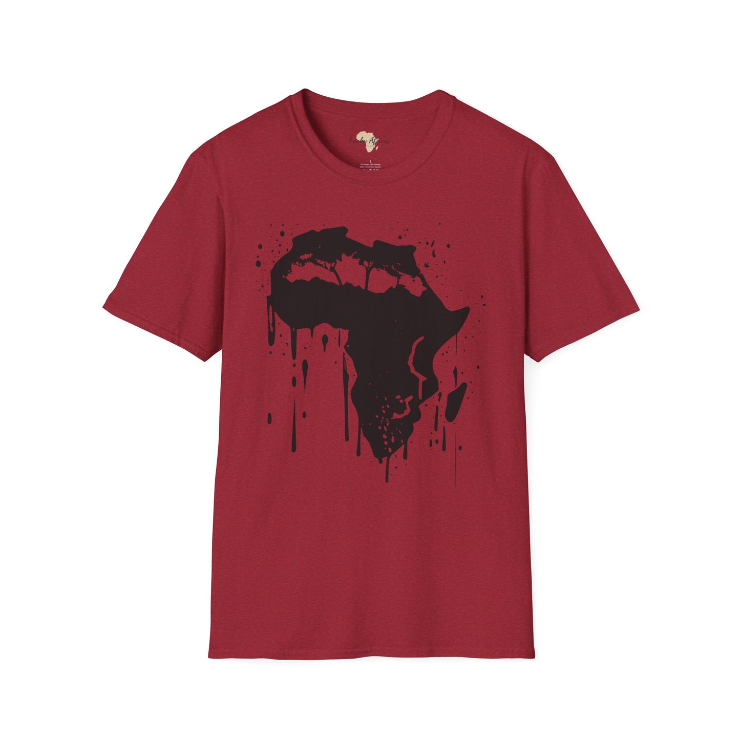 African map graffiti unisex softstyle tee