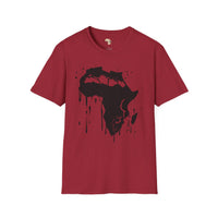 African map graffiti unisex softstyle tee Funky African