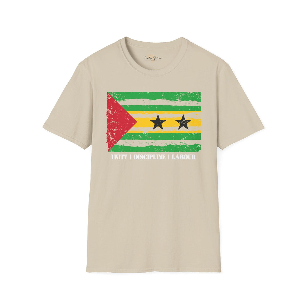 São Tomé and Príncipe strip unisex softstyle tee Funky African