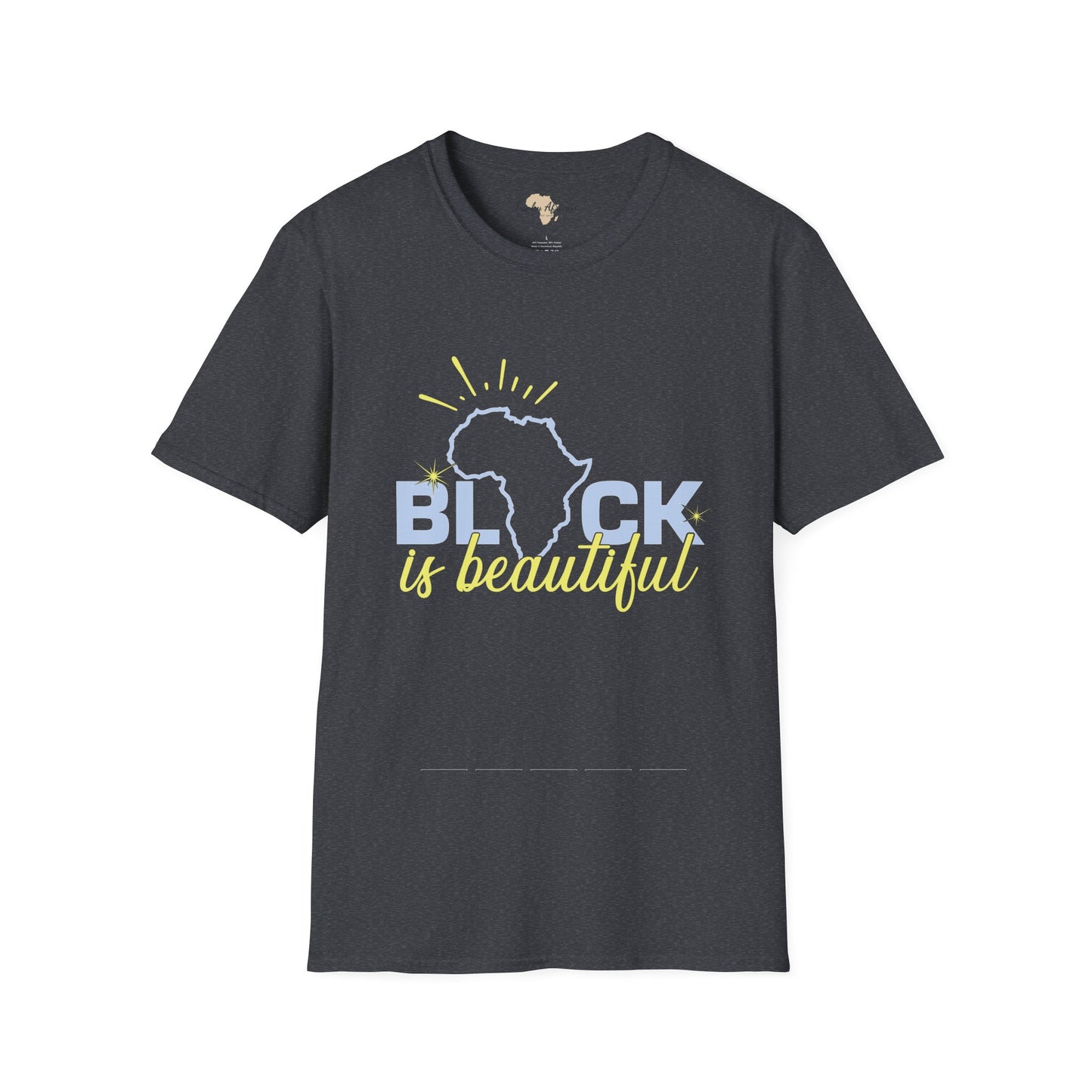 Black is beautiful unisex softstyle tee